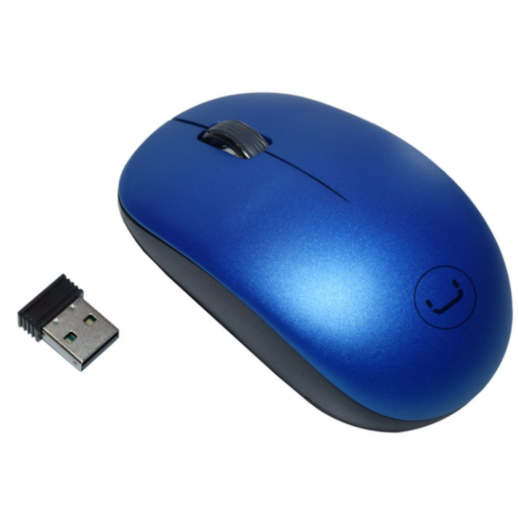 Mouse inalambrico curva azul