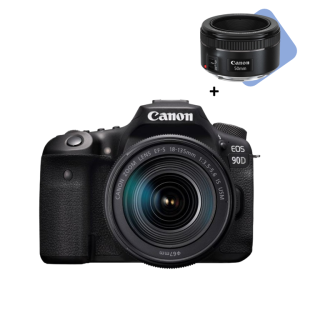 Combo: Camara CANON EOS 90D +Lente CANON ef 50mm f/1.8 stm