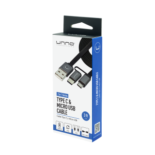Cable 2en1 tipo C & micro USB UNNO TEKNO