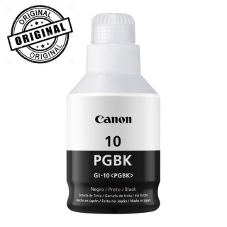 Botella de tinta CANON negra gi-10 bk 170 ml.